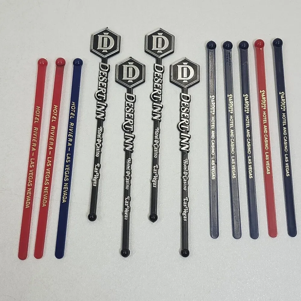12 Las Vegas Casino Swizzle Sticks Stardust Hotel Riviera Dessert Inn Vintage